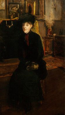 Portrait of Mary Cassatt (1844-1926), 1885. Creator: Blanche, Jacques-Émile (1861-1942)