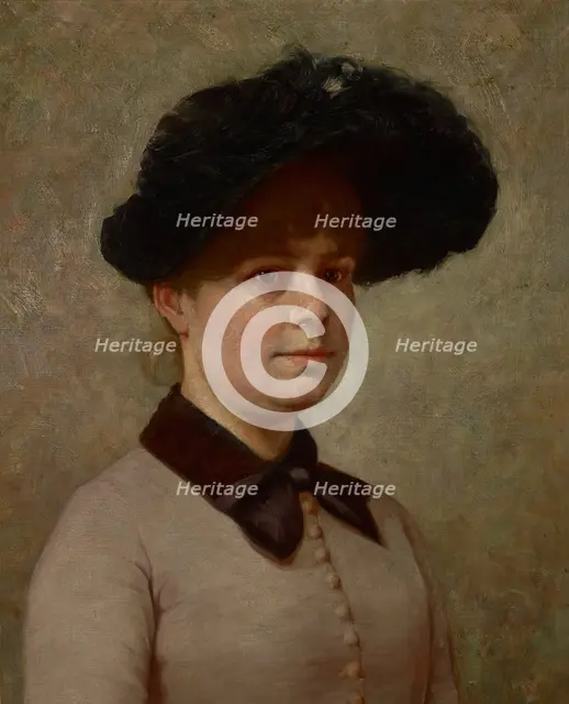 Portrait of Mary Gertrude Ethell Walker, probably late 1880s. Creator: John Ottis Adams.