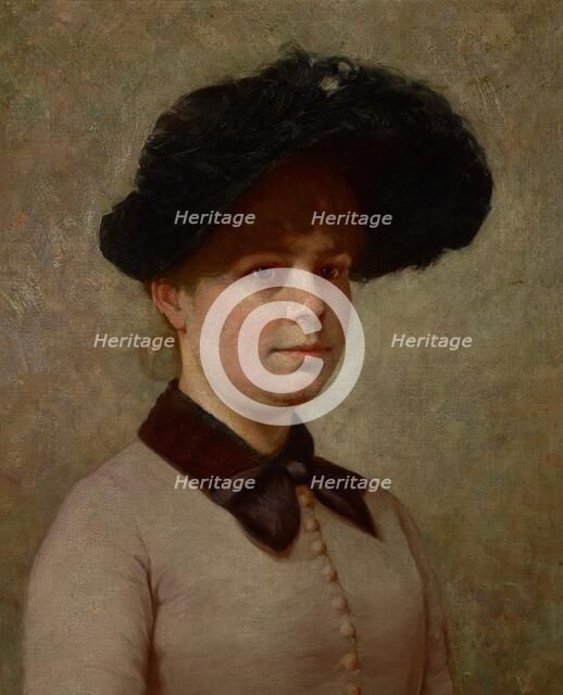 Portrait of Mary Gertrude Ethell Walker, probably late 1880s. Creator: John Ottis Adams.