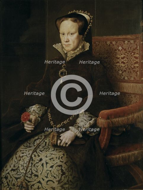 Portrait of Mary I of England, 1554. Artist: Mor, Antonis (Anthonis) (c. 1517-1577)