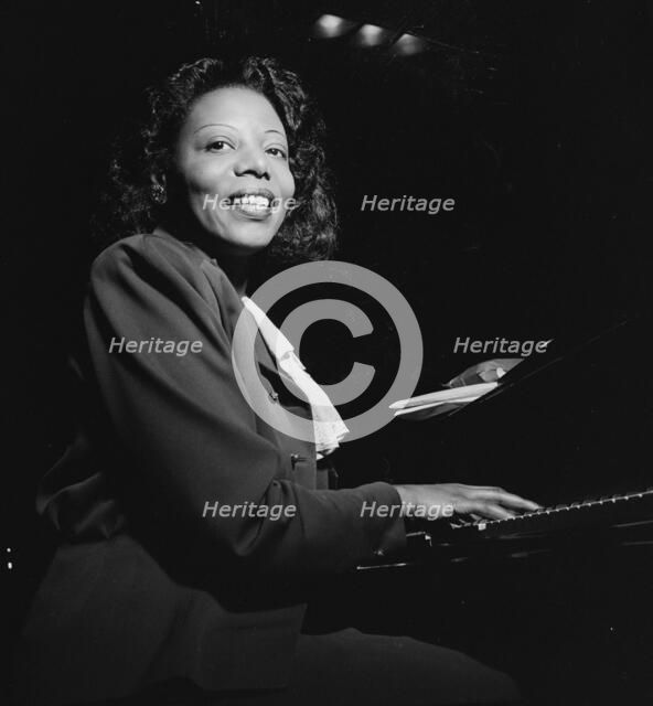 Portrait of Mary Lou Williams, CBS studio, New York, N.Y., ca. Apr. 1947. Creator: William Paul Gottlieb.