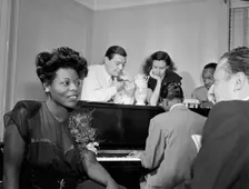 Portrait of Mary Lou Williams, Jack Teagarden, Dixie Bailey...Mary Lou Williams apartment, NY, 1947 Creator: William Paul Gottlieb