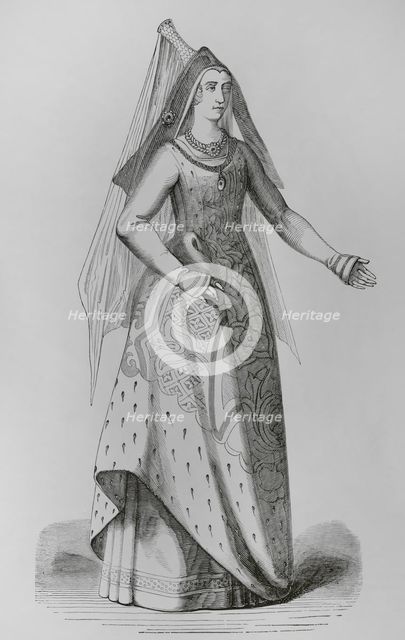 Portrait of Mary of Burgundy (1457-1482), Duchess of Burgundy, 1878.  Creator: Unknown.