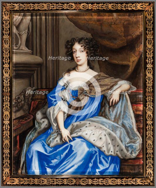 Portrait of Mary of Modena, c.1673. Creator: Nicholas Dixon, Attributed to English, c. 1645¨after 1708.