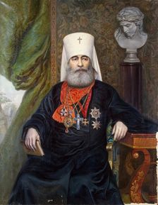 Portrait of Metropolitan Antonius of Saint Petersburg (1846-1912), 1911. Creator: Karelin, Andrei Andreevich (1866-1928)