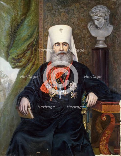 Portrait of Metropolitan Antonius (secular name Alexander V Vadkovsky) (1846-1912), 1911. Creator: Andrei Andreevich Karelin.
