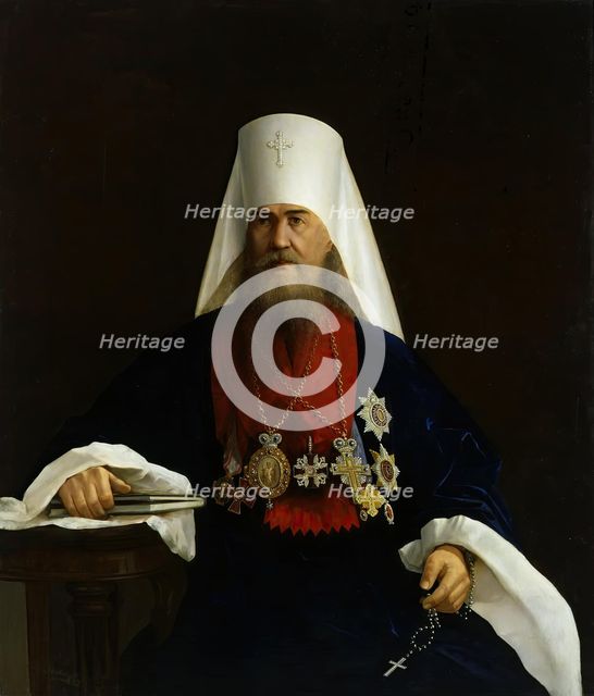 Portrait of Metropolitan Bishop Palladiy (secular name Pavel Raev, born Pisarev) (1827-1898) , 1893. Creator: Andrey Redkovsky.
