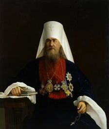 Portrait of Metropolitan Bishop Palladiy (secular name Pavel Raev, born Pisarev) (1827-1898) , 1893. Creator: Andrey Redkovsky