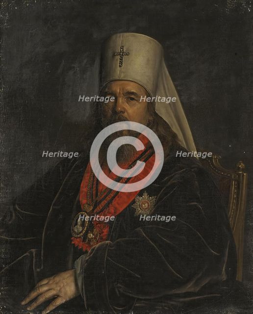Portrait of Metropolitan Seraphim, whose secular name was Stefan Vasilievich Glagolevsky, 1822. Creator: Alexander Varnek.