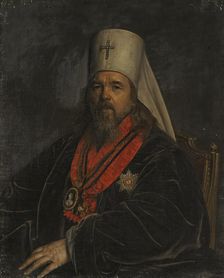 Portrait of Metropolitan Seraphim, whose secular name was Stefan Vasilievich Glagolevsky, 1822. Creator: Alexander Varnek