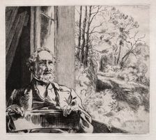 Portrait of Meyer Heine, 1860s. Creator: Félix Bracquemond (French, 1833-1914); A. Cadart & Bard Hausmann, 56, Paris