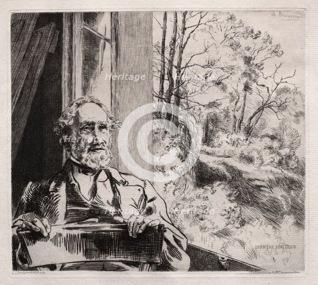 Portrait of Meyer Heine, 1860s. Creator: Félix Bracquemond (French, 1833-1914); A. Cadart & Bard Hausmann, 56, Paris.
