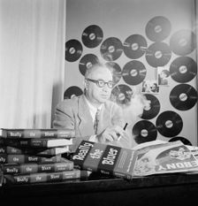 Portrait of Mezz Mezzrow in his office, New York, N.Y., ca. Nov. 1946. Creator: William Paul Gottlieb