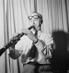 Portrait of Mezz Mezzrow in his office, New York, N.Y., ca. Nov. 1946. Creator: William Paul Gottlieb