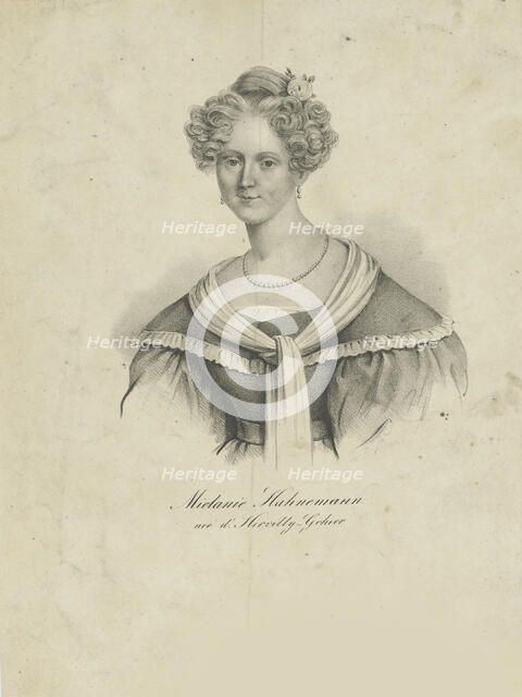 Portrait of Mélanie d?Hervilly Gohier Hahnemann (1800-1878), 1830-1835. Creator: Anonymous.