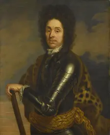 Portrait of Menno Baron van Coehoorn (1641-1704). General in the Artillery and Fortifications Engine Creator: Unknown