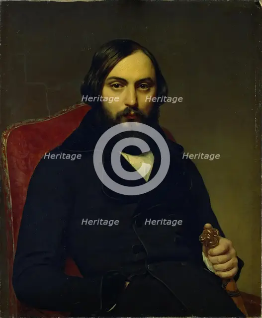 Portrait of Merchant D.P.Botkin, 1850. Creator: Unknown.