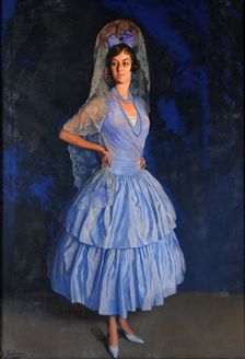 Portrait of Micaela Aramburu y Picardo, 1928. Creator: Zuloaga y Zabaleto, Ignacio (1870-1945)