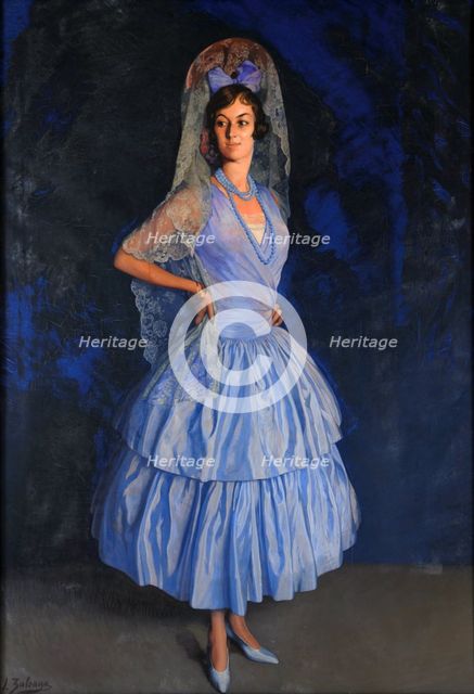 Portrait of Micaela Aramburu y Picardo, 1928. Creator: Zuloaga y Zabaleto, Ignacio (1870-1945).