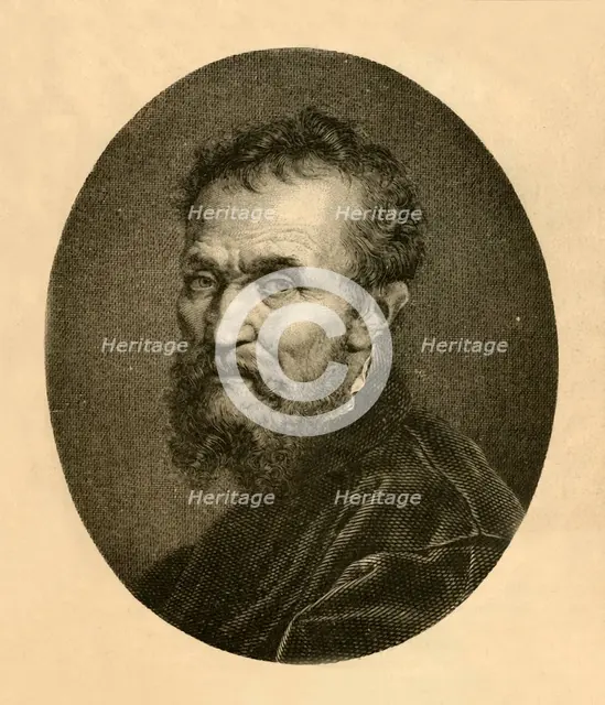 'Portrait of Michael Angelo Buonarotti', 1881. Creator: Unknown.