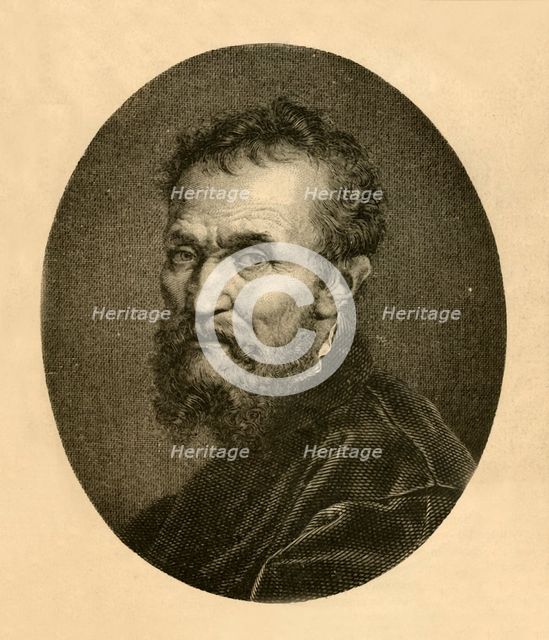 'Portrait of Michael Angelo Buonarotti', 1881. Creator: Unknown.