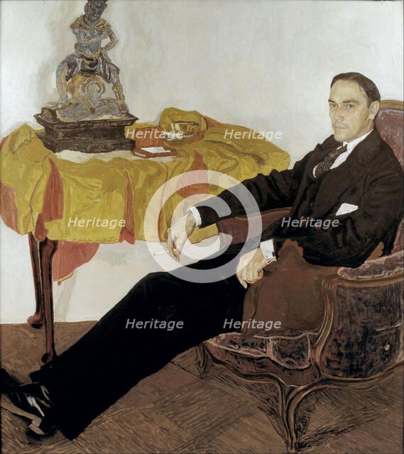 Portrait of Michail Ivanovich Tereshchenko (1886-1956), 1911-1914. Artist: Golovin, Alexander Yakovlevich (1863-1930)
