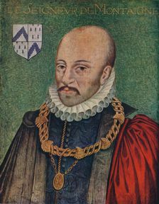 Portrait of Michel Montaigne c1578, (1939). Artist: Daniel Dumonstier
