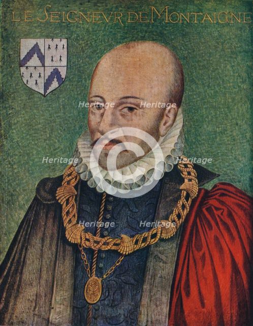 'Portrait of Michel Montaigne', c1578, (1939). Artist: Daniel Dumonstier.