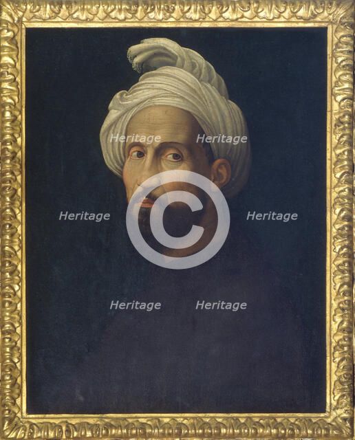 Portrait of Michelangelo Buonarroti with a turban, 1522. Creator: Bugiardini, Giuliano (1475-1554).