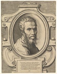Portrait of Michelangelo, pub. C1564. Creator: Italian School (16th Century)