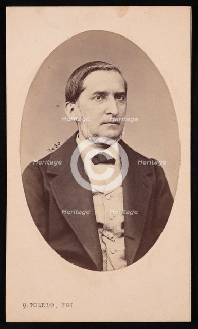 Portrait of Miguel Colmeiro y Penido (1816-1901), Before 1877. Creator: Q Toledo.