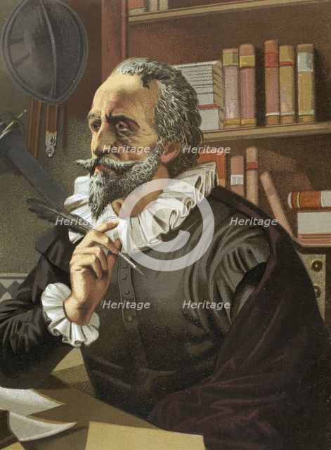 Portrait of Miguel de Cervantes (1547-1616), Spanish writer. Creator: Unknown.