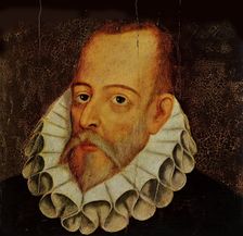 Portrait of Miguel de Cervantes Saavedra (1547-1615) Detail