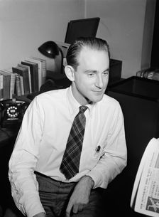 Portrait of Mike Levin, Down Beat office, New York, N.Y., 1946. Creator: William Paul Gottlieb