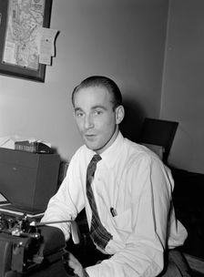 Portrait of Mike Levin, Down Beat office, New York, N.Y., ca. 1947. Creator: William Paul Gottlieb