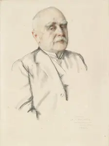 Portrait of Mikhail Vasil'evich Braikevitch, 1934. Artist: Konstantin Somov
