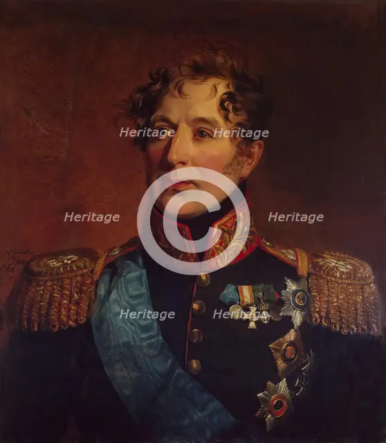 Portrait of Mikhail A. Miloradovich (1771-1825), 1822. Creator: George Dawe.