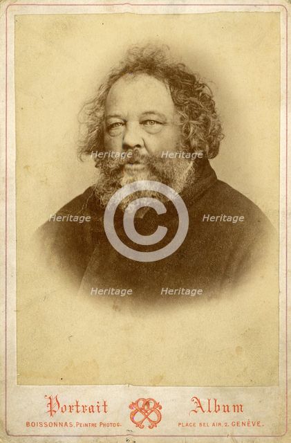 Portrait of Mikhail Alexandrovich Bakunin (1814-1876), ca 1860.