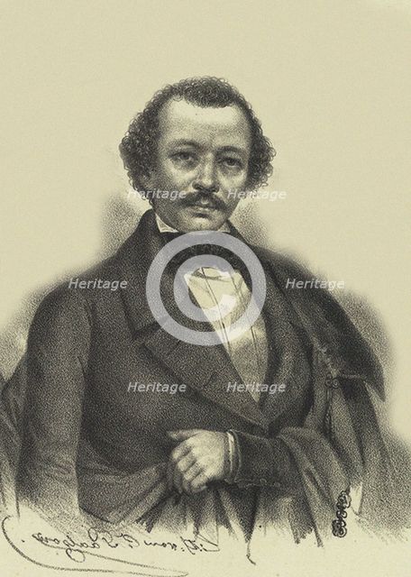 Portrait of Mikhail Alexandrovich Bakunin (1814-1876), End 1830s.
