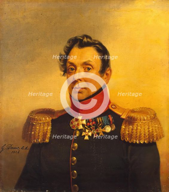 Portrait of Mikhail N. Ryleyev (1771-1831) (1st), 1824. Creator: George Dawe.