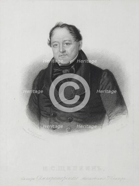 Portrait of Mikhail Semyonovich Shchepkin (1788-1863), Early 1840s.