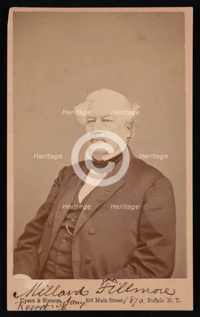 Portrait of Millard Fillmore (1800-1874), January 4, 1870. Creator: Upson & Simson.
