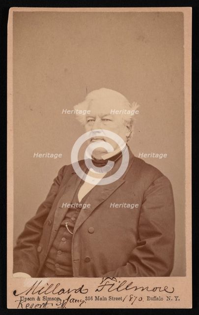 Portrait of Millard Fillmore (1800-1874), January 4, 1870. Creator: Upson & Simson.