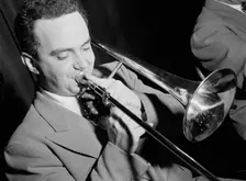 Portrait of Milt Bernhart, 1947 or 1948. Creator: William Paul Gottlieb