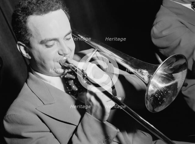 Portrait of Milt Bernhart, 1947 or 1948. Creator: William Paul Gottlieb.