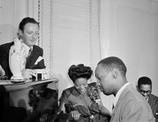 Portrait of Milt Orent, Mary Lou Williams, Hank Jones..., Mary Lou Williams apartment...1947. Creator: William Paul Gottlieb