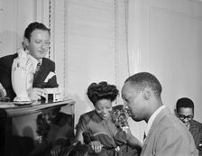 Portrait of Milt Orent, Mary Lou Williams, Hank Jones..., Mary Lou Williams apartment...1947. Creator: William Paul Gottlieb