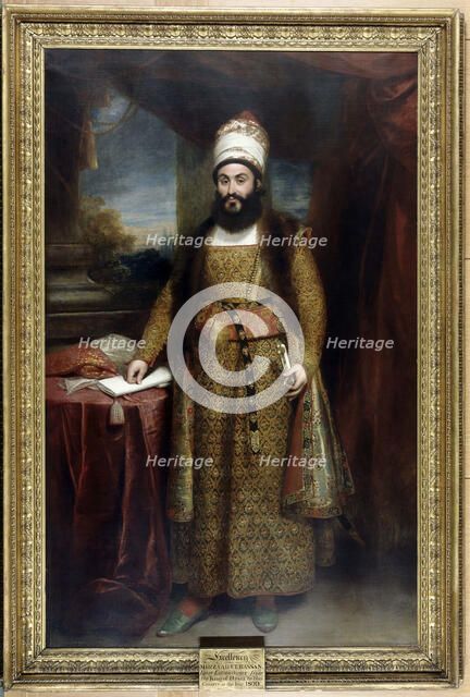 Portrait of Mirza Abul Hasan Khan Ilchi (1776-1846). Artist: Beechey, Sir William (1753-1839)