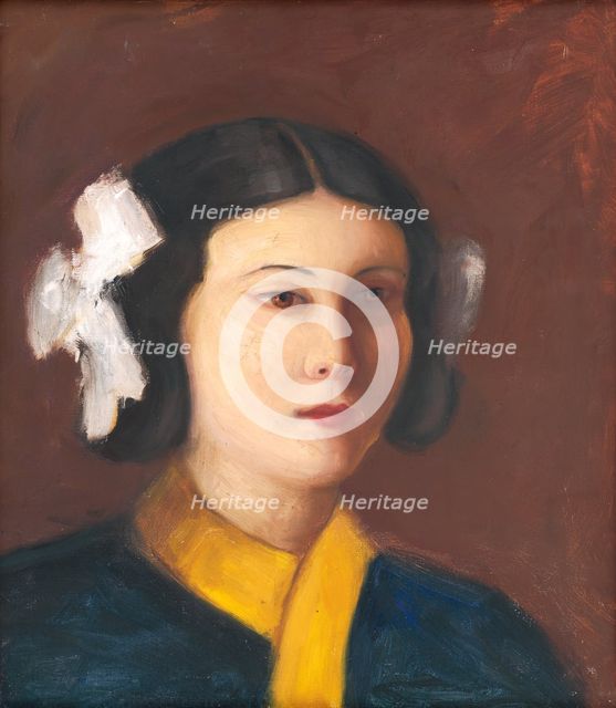 Portrait of Miss Vicková, around 1930. Creator: Stefan Straka.