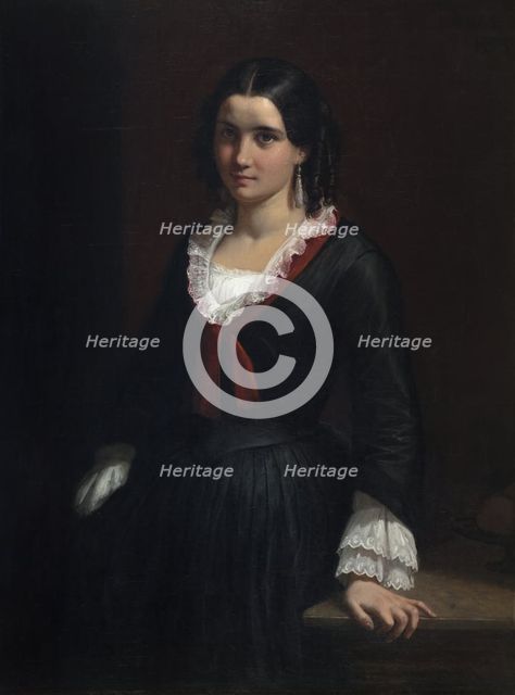Portrait of Miss Vilhelmine (Ville) Hage, later Mrs. Heise (1838-1912), 1853. Creator: Wilhelm Marstrand.